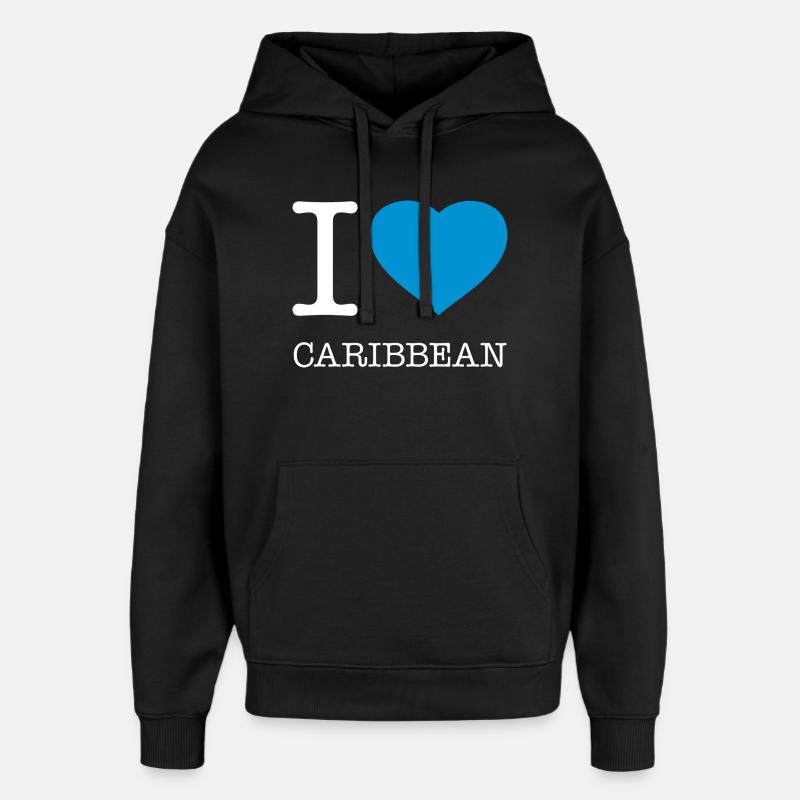 J’adore Caribbean Karibik - Sweat à capuche unisexe Stanley/Stella Oversized - noir