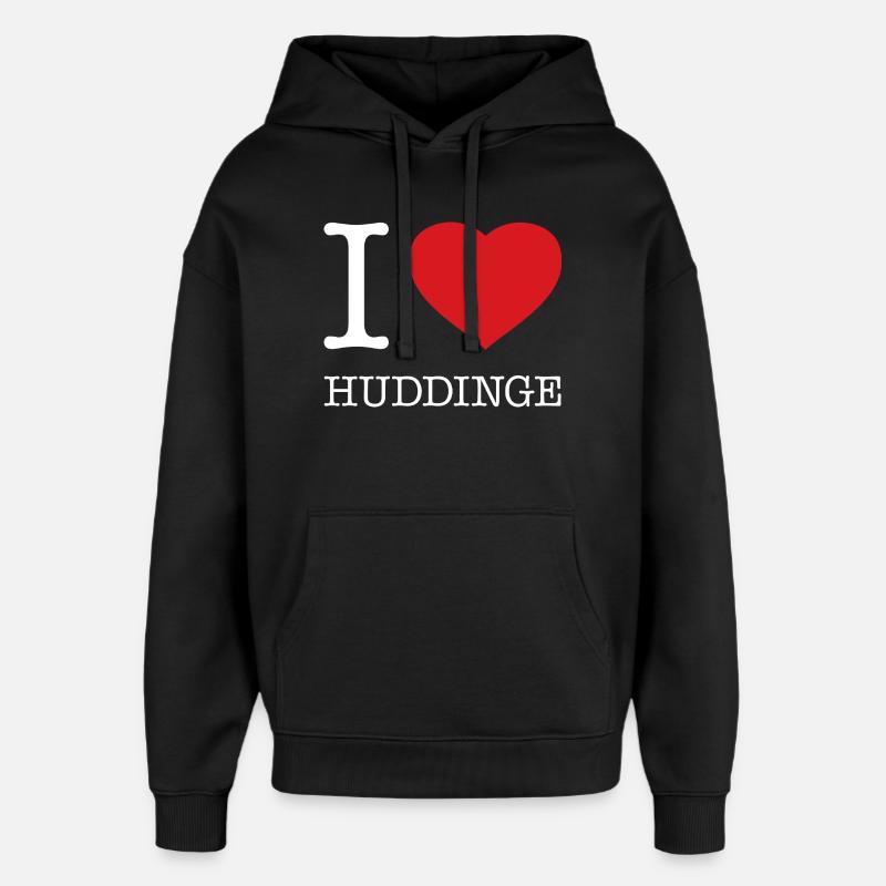 J’adore Huddinge - Sweat à capuche unisexe Stanley/Stella Oversized - noir