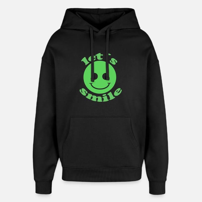 Let´s Smile - Oversized Unisex Hoodie von Stanley/Stella - Schwarz