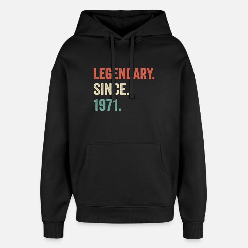 legendär seit 1971 - Oversized Unisex Hoodie von Stanley/Stella - Schwarz