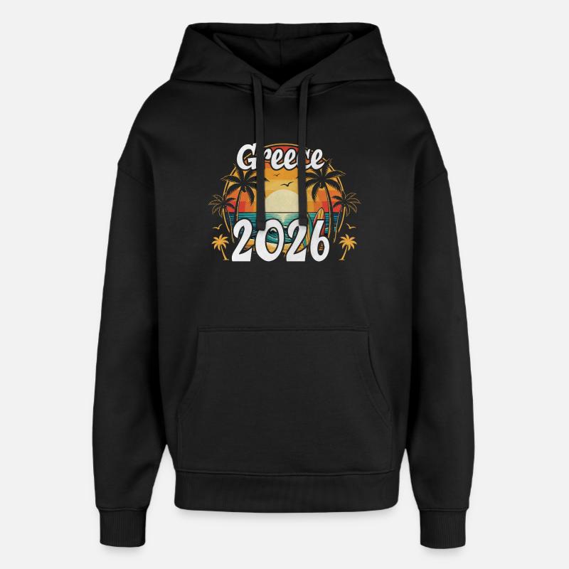 Ibiza 2026 - Sweat à capuche unisexe Stanley/Stella Oversized - noir