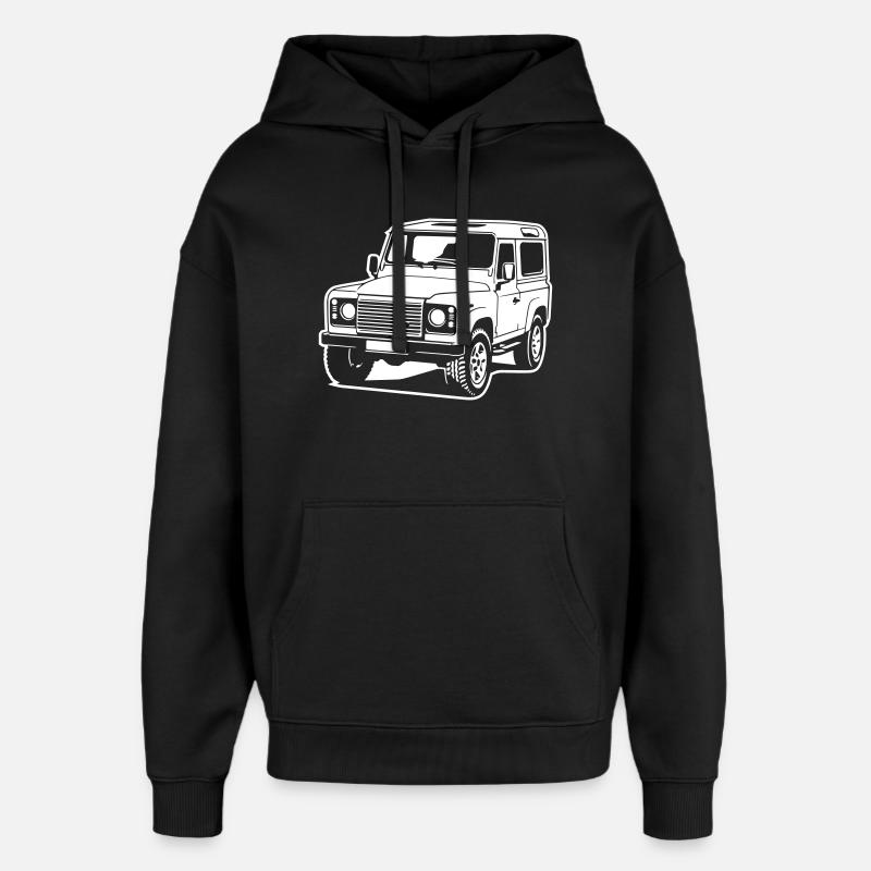 Defender (Image différente) - Sweat à capuche unisexe Stanley/Stella Oversized - noir