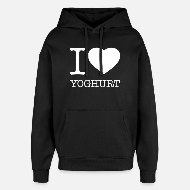 J’ADORE LE YAOURT Yaourt - Sweat à capuche unisexe Stanley/Stella Oversized - noir
