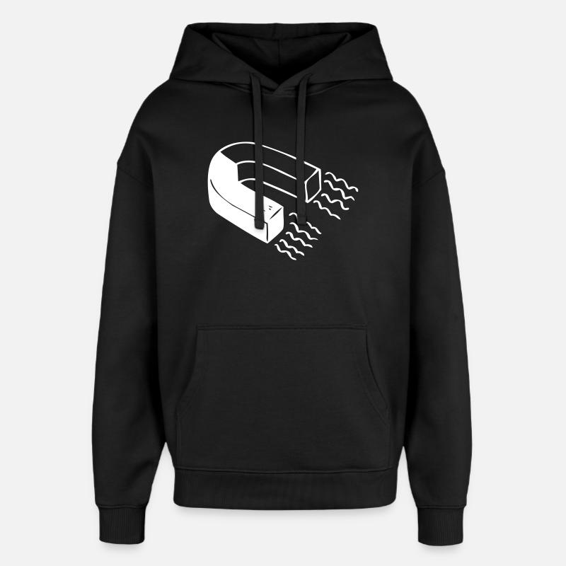 Ein Magnet - Oversized Unisex Hoodie von Stanley/Stella - Schwarz
