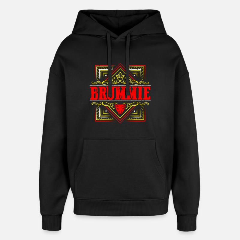 Birmingham - Brummie - 100 % Brummie - Sweat à capuche unisexe Stanley/Stella Oversized - noir