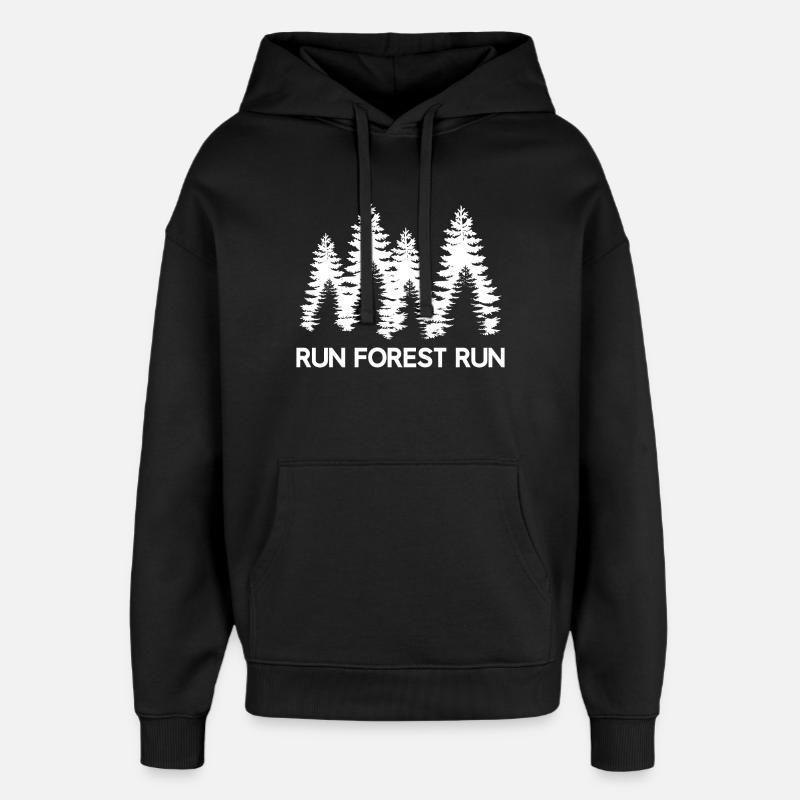 Cours Forest cours - Sweat à capuche unisexe Stanley/Stella Oversized - noir