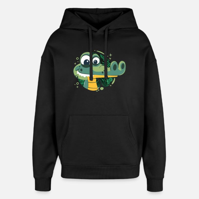 Alligator d’anniversaire vif! - Sweat à capuche unisexe Stanley/Stella Oversized - noir