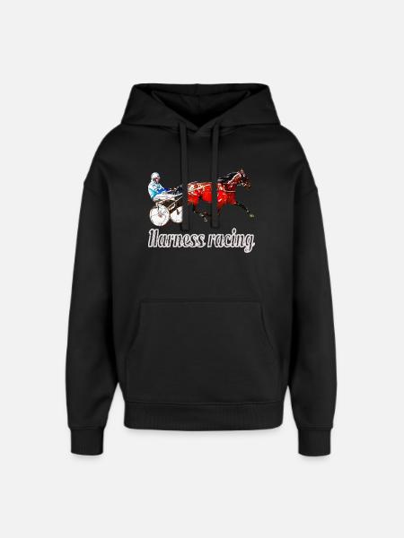 Traber Design with Lettering - Oversized Unisex Hoodie by Stanley/Stella - black