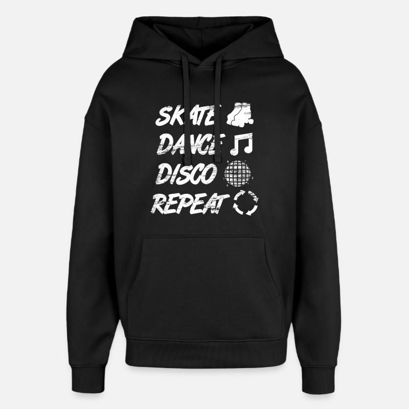Discothèque de patin à roulettes - Sweat à capuche unisexe Stanley/Stella Oversized - noir