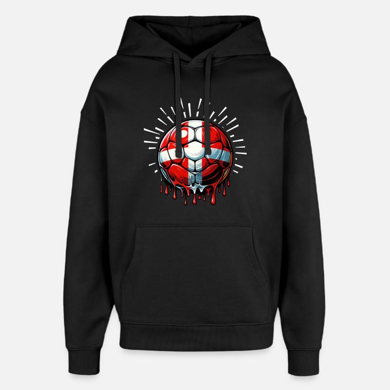 Danemark Fan Shirt - Sweat à capuche unisexe Stanley/Stella Oversized - noir