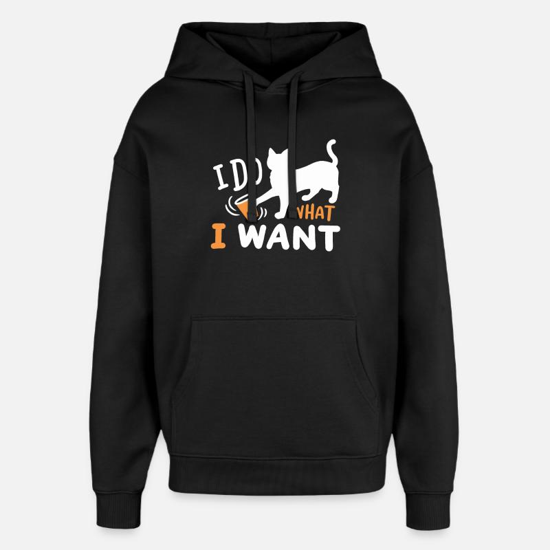 Katze Kätzchen Wortspiel - Oversized Unisex Hoodie von Stanley/Stella - Schwarz