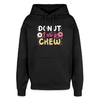 Donut-Party-Matching - Oversized Unisex Hoodie von Stanley/Stella - Schwarz - Vorne - AI Model Female 172 light (172cm) & AI Model Male 185 light (185cm)