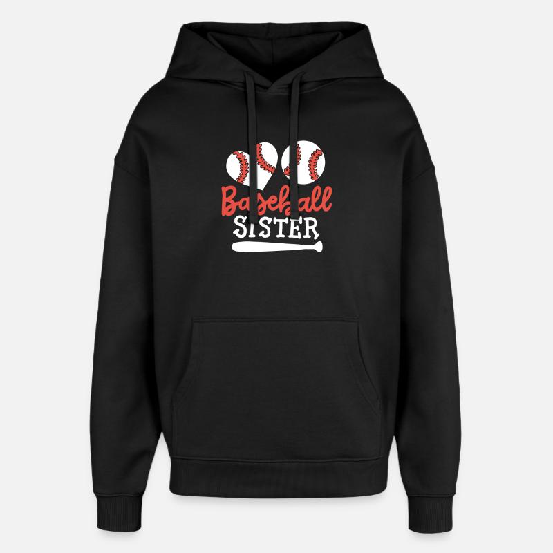 Baseball Schwester - Oversized Unisex Hoodie von Stanley/Stella - Schwarz