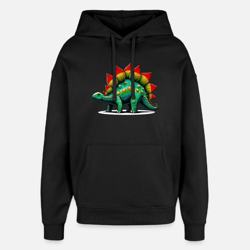 Dinosaurier - Oversized Unisex Hoodie von Stanley/Stella - Schwarz