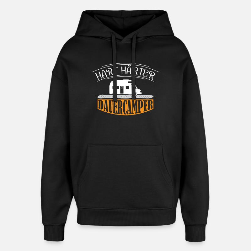 Camper Camping Caravane Dicton - Sweat à capuche unisexe Stanley/Stella Oversized - noir