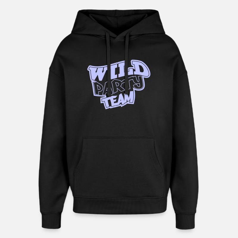 Wild Party Team Graffiti - Oversized Unisex Hoodie by Stanley/Stella - black
