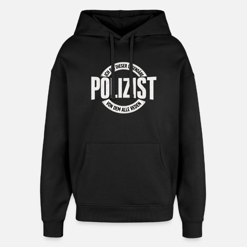 Policier légendaire - Sweat à capuche unisexe Stanley/Stella Oversized - noir
