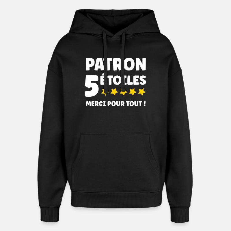 Patron - Sweat à capuche unisexe Stanley/Stella Oversized - noir