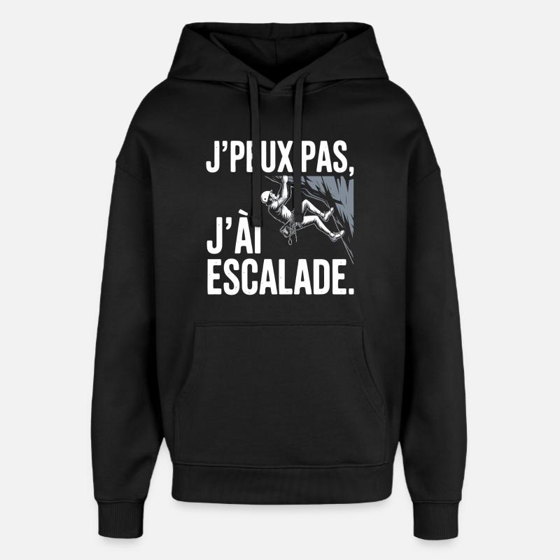 I can't I climbed - Oversized Unisex Hoodie by Stanley/Stella - black