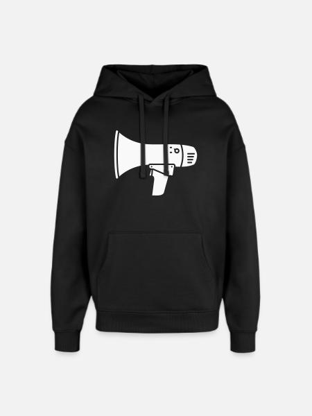 Megaphone loud demo ultras - Oversized Unisex Hoodie by Stanley/Stella - black