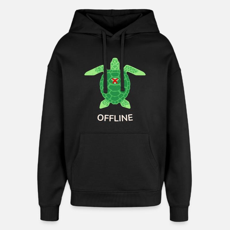 Mode hors ligne Tortue - Sweat à capuche unisexe Stanley/Stella Oversized - noir