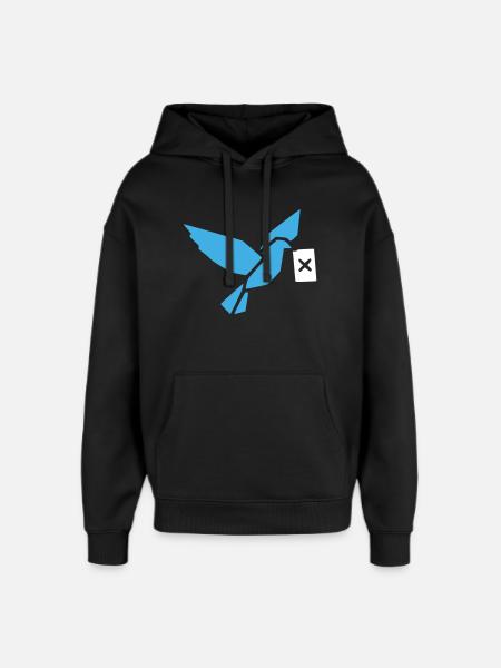 Origami Bird Dove Geometric - Oversized Unisex Hoodie by Stanley/Stella - black