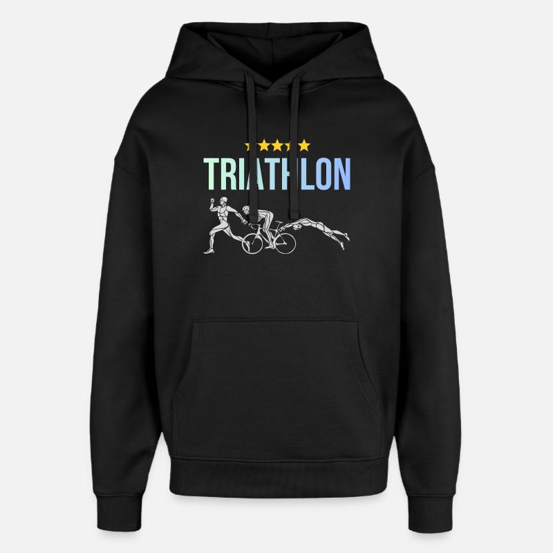 Triathlon - Sweat à capuche unisexe Stanley/Stella Oversized - noir