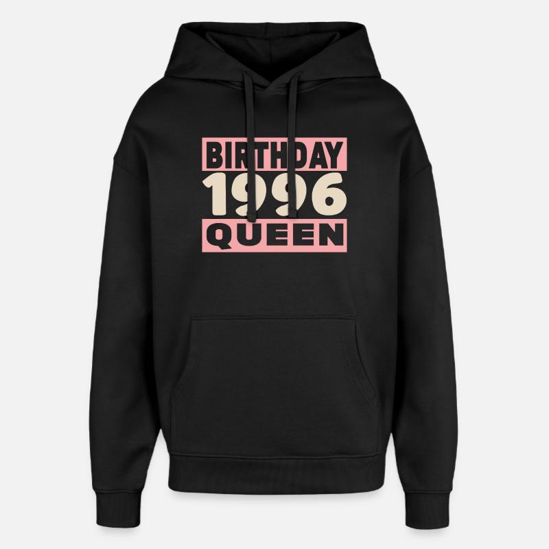 Motard 30 ans 1996 Anniversaire - Sweat à capuche unisexe Stanley/Stella Oversized - noir