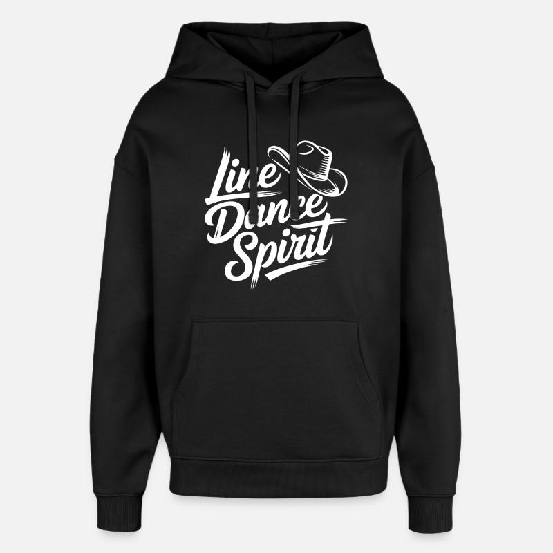 Line Dance Spirit - Sweat à capuche unisexe Stanley/Stella Oversized - noir