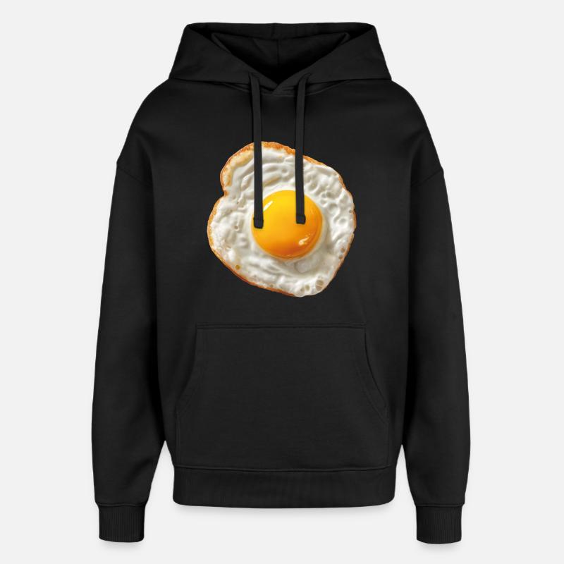 œuf au plat - Sweat à capuche unisexe Stanley/Stella Oversized - noir