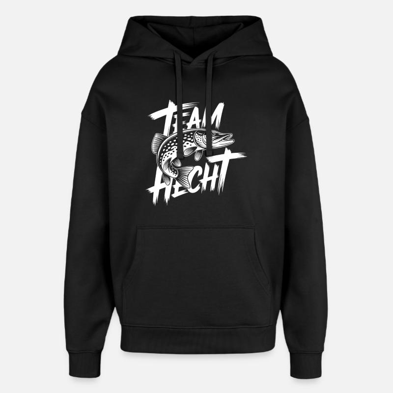 Predatory Pike - Oversized Unisex Hoodie by Stanley/Stella - black