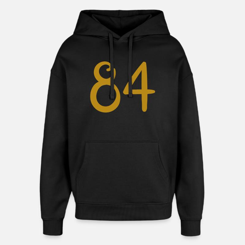 84 - Oversized Unisex Hoodie von Stanley/Stella - Schwarz