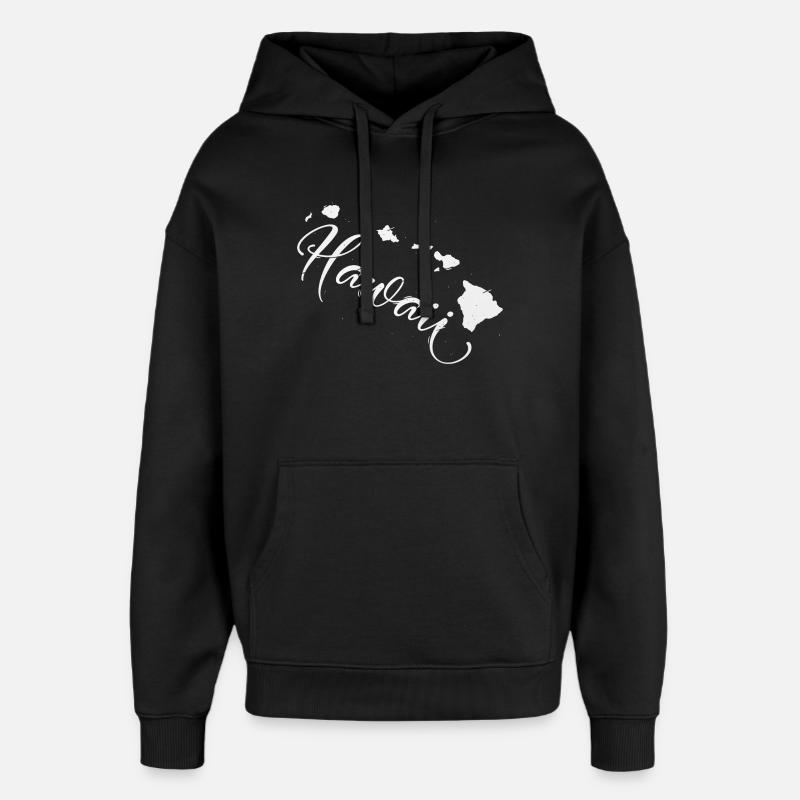 Hawaii - Oversized Unisex Hoodie von Stanley/Stella - Schwarz