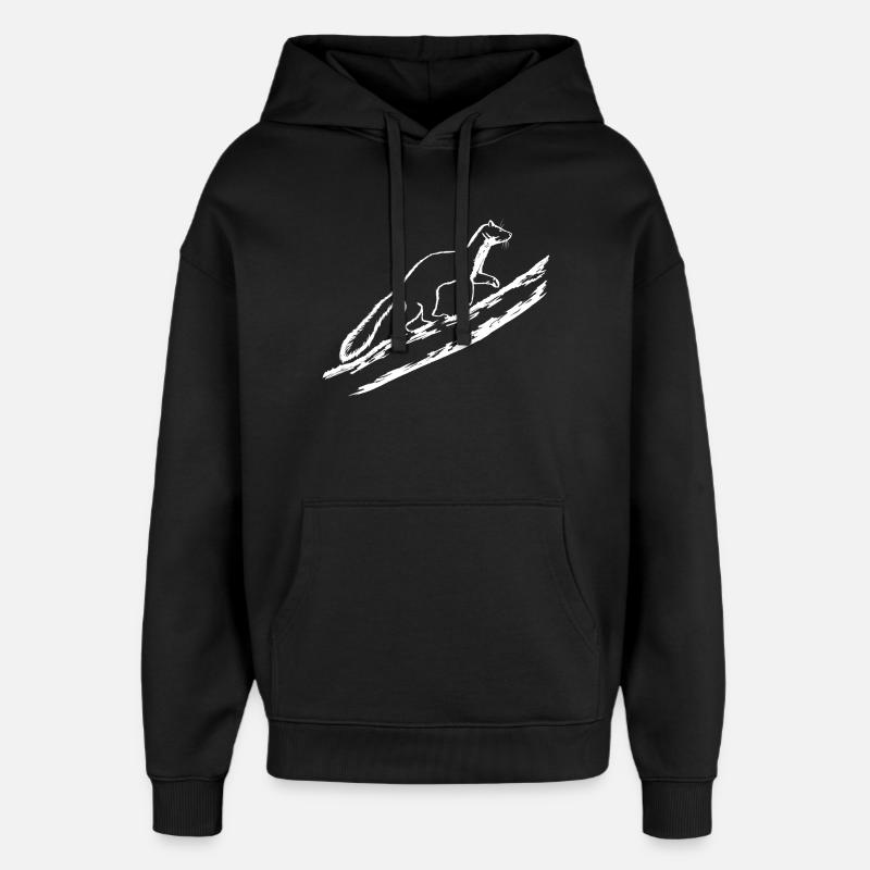 Martre la nuit - Sweat à capuche unisexe Stanley/Stella Oversized - noir