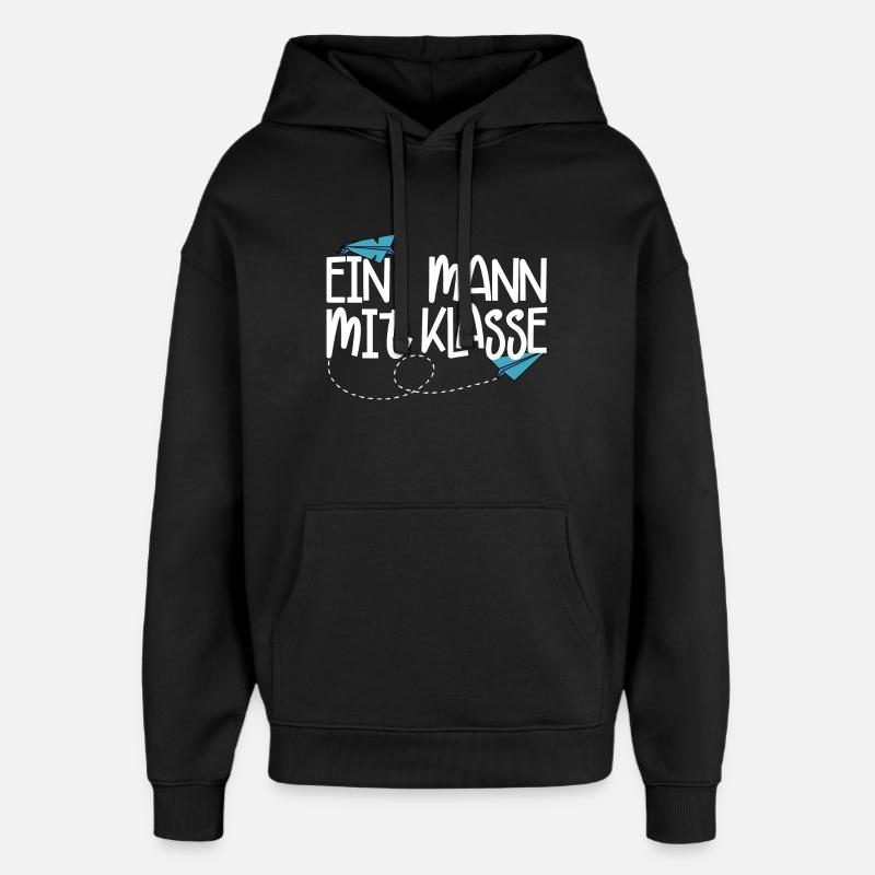 Ein Mann mit Klasse - (weiß) - Oversized Unisex Hoodie von Stanley/Stella - Schwarz