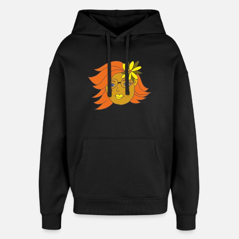 fille en été - Sweat à capuche unisexe Stanley/Stella Oversized - noir