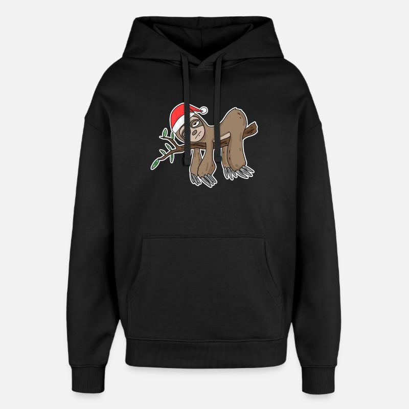 Noël paresseux - Sweat à capuche unisexe Stanley/Stella Oversized - noir