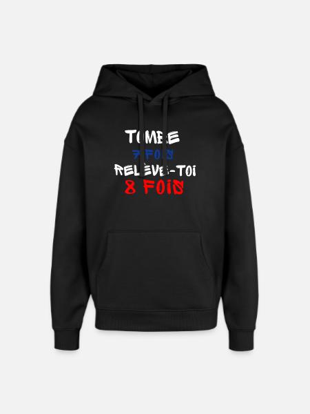 Témoignage d'Optimisme et de Résilience - Sweat à capuche unisexe Stanley/Stella Oversized - noir