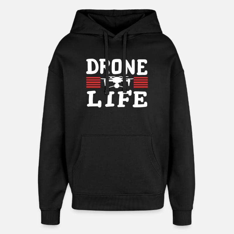 Drohnenpilot RC FPV Quadrocopter - Oversized Unisex Hoodie von Stanley/Stella - Schwarz