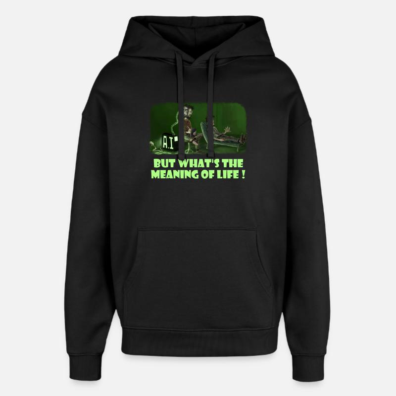 Eines der vielen Paradoxe der KI - Oversized Unisex Hoodie von Stanley/Stella - Schwarz