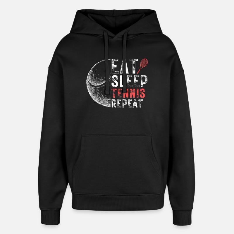 Manger dormir Tennis Répéter - Sweat à capuche unisexe Stanley/Stella Oversized - noir