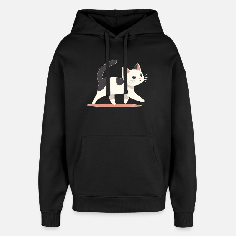 Chat - Sweat à capuche unisexe Stanley/Stella Oversized - noir