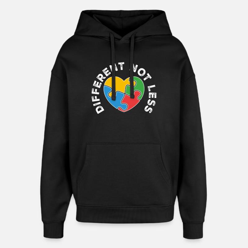 PuzzleHerz Vielfalt vereint Farben - Oversized Unisex Hoodie von Stanley/Stella - Schwarz