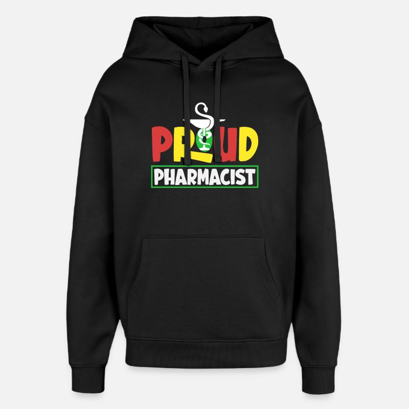 Pharmacien Technicien Pharmaceutique - Sweat à capuche unisexe Stanley/Stella Oversized - noir