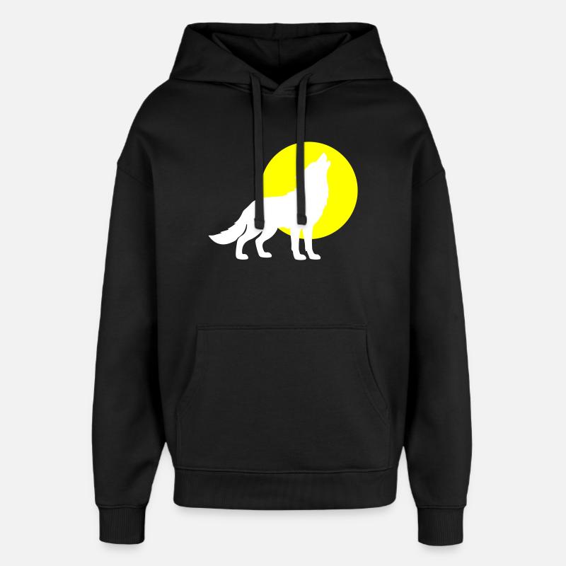 Wolf Silhouette - Oversized Unisex Hoodie von Stanley/Stella - Schwarz