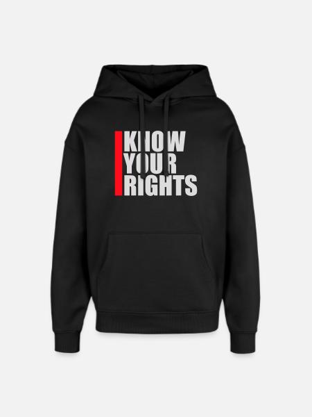 Know Your Rights Activism Justice Freedom - Oversized Unisex Hoodie by Stanley/Stella - black