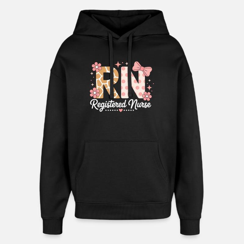 Don d’infirmière : Don d’infirmière - Sweat à capuche unisexe Stanley/Stella Oversized - noir