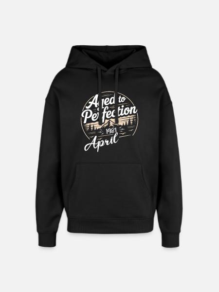 April 1981 birthday april 1981 - Oversized Unisex Hoodie by Stanley/Stella - black