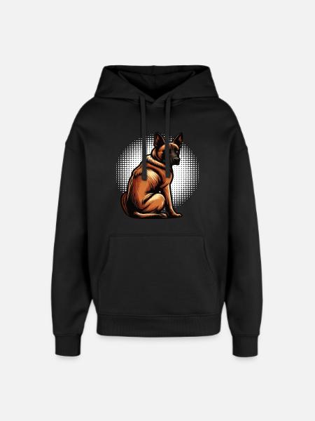 Malinois Belgian Shepherd Malinois Owner - Oversized Unisex Hoodie by Stanley/Stella - black