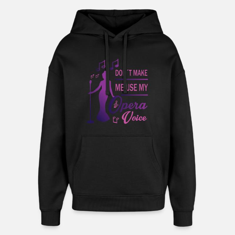 Loud voice - Oversized Unisex Hoodie by Stanley/Stella - black
